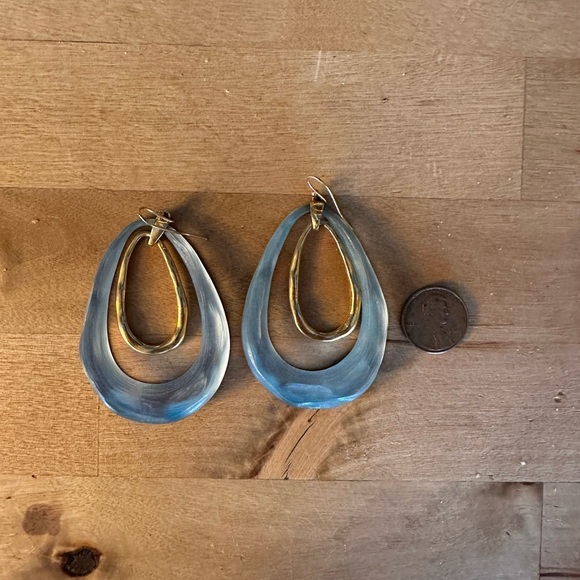 Alexis Bittar light blue lucite earrings - Picture 4 of 4